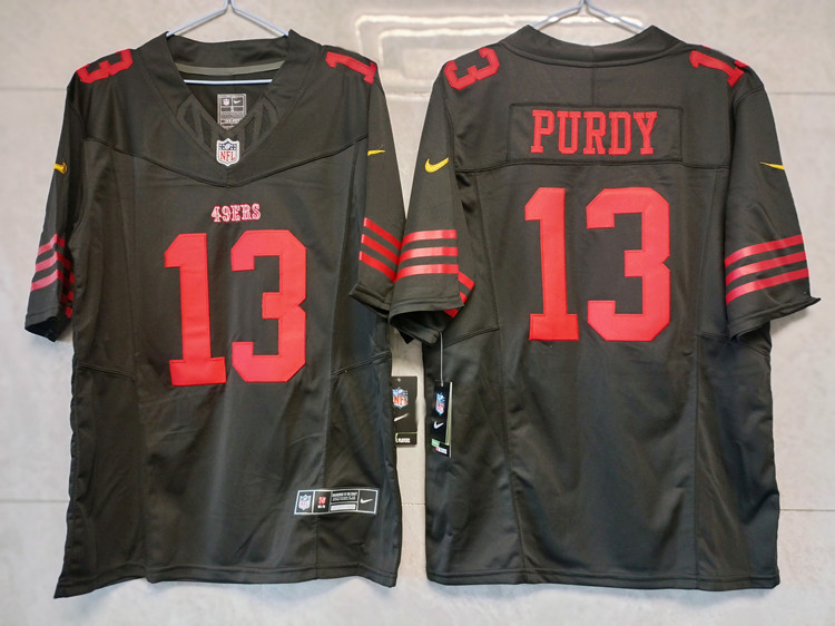 Men's San Francisco 49ers #13 Brock Purdy Black 2023 F.U.S.E. Vapor Untouchable Limited Stitched Football Jersey